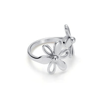 Load image into Gallery viewer, daisy flower silver ring