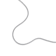 Load image into Gallery viewer, Close-up of a silver Cauliflower Chain Necklace showcasing its intricate textured links and exceptionally bright, luminous woven chain design.