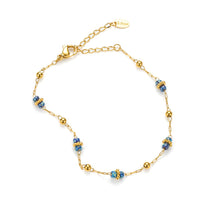 Load image into Gallery viewer, Midnight Glow Glass Bead Bracelet