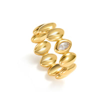 Load image into Gallery viewer, Velour Link CZ Ring