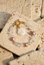 Load image into Gallery viewer, White Quartz Crystal Freshwater Pearl Bracelet