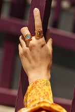 Load image into Gallery viewer, Gold Sphere Ball CZ Ring