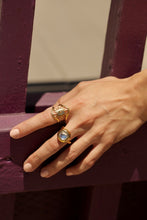 Load image into Gallery viewer, Gold Sphere Ball CZ Ring