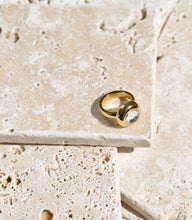 Load image into Gallery viewer, Gold Sphere Ball CZ Ring