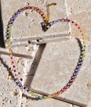 Load image into Gallery viewer, Rainbow Beaded Crystal Necklace
