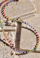 Load image into Gallery viewer, Rainbow Beaded Crystal Necklace