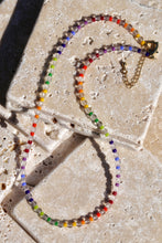 Load image into Gallery viewer, Rainbow Beaded Crystal Necklace