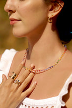 Load image into Gallery viewer, Rainbow Beaded Crystal Necklace