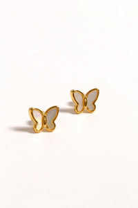 Butterfly Mother of Pearl Studs