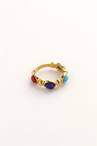 Colorful Gem Mosaic Rings