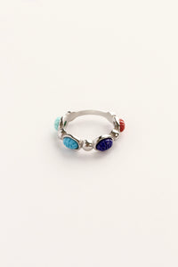 Colorful Gem Mosaic Rings