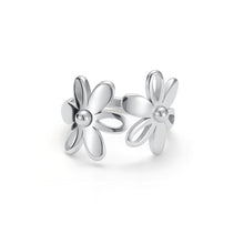 Load image into Gallery viewer, daisy flower silver ring
