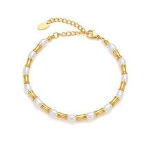 Load image into Gallery viewer, Bamboo Glow Freshwater Pearl Bracelet
