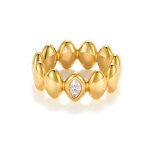 Load image into Gallery viewer, Velour Link CZ Ring
