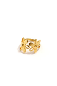 Golden Double Daisy Ring