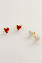 Load image into Gallery viewer, Enamel Heart Studs
