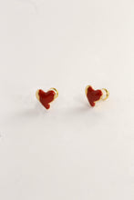 Load image into Gallery viewer, Enamel Heart Studs
