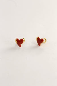 Enamel Heart Studs