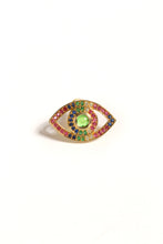 Load image into Gallery viewer, Evil Eyes Rainbow CZ Earrings
