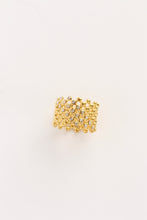 Load image into Gallery viewer, Golden Honeycomb Sparkle Ring
