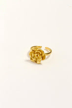 Load image into Gallery viewer, Gold Rose Flower Ring
