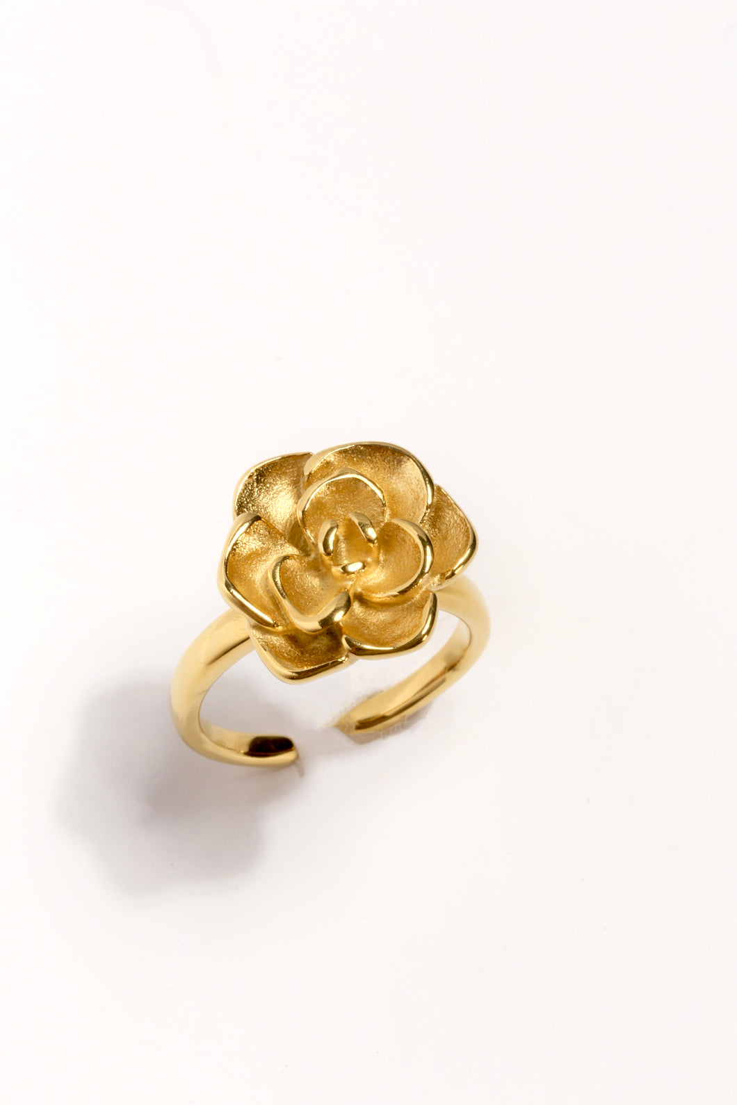 Gold Rose Flower Ring