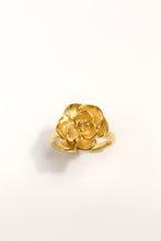 Load image into Gallery viewer, Gold Rose Flower Ring
