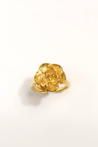 Gold Rose Flower Ring