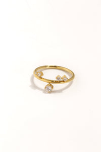 Golden Sparkle Trio Ring