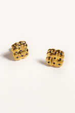 Load image into Gallery viewer, Square Cookie Shape CZ Earrings
