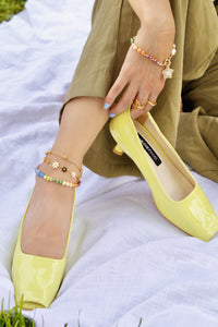 Gold Daisy Flower Anklet