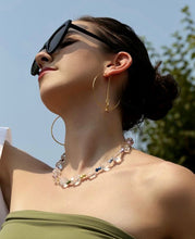 Load image into Gallery viewer, Rainbow Pearl Clear Quartz Necklace
