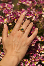 Load image into Gallery viewer, Gold Emerald Sphere Ring
