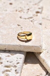 Gold Square Signet Ring