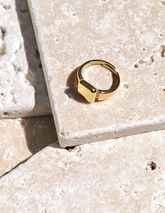 Gold Square Signet Ring