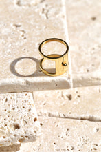 Load image into Gallery viewer, Gold H Geometric Ring
