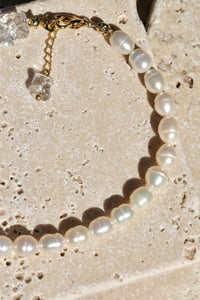 Natural Crystal Freshwater Pearl Anklet