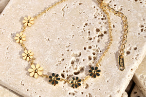 Gold Daisy Flower Anklet