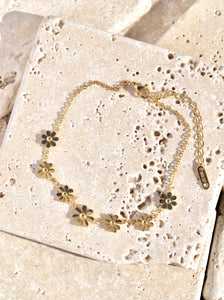 Gold Daisy Flower Anklet