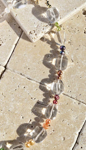 Rainbow Pearl Clear Quartz Necklace