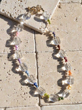 Load image into Gallery viewer, Rainbow Pearl Clear Quartz Necklace
