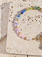 Load image into Gallery viewer, Rainbow Freshwater Pearl Glass Beaded Bracelet
