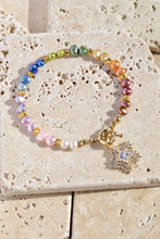 Load image into Gallery viewer, Rainbow Freshwater Pearl Glass Beaded Bracelet
