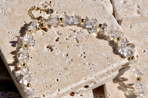 Natural White Crystal Beaded Necklace