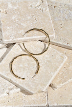 Load image into Gallery viewer, Gold Dainty Bamboo Hoop Earrings
