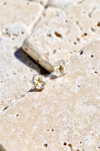 Gold CZ Star Crystal Studs